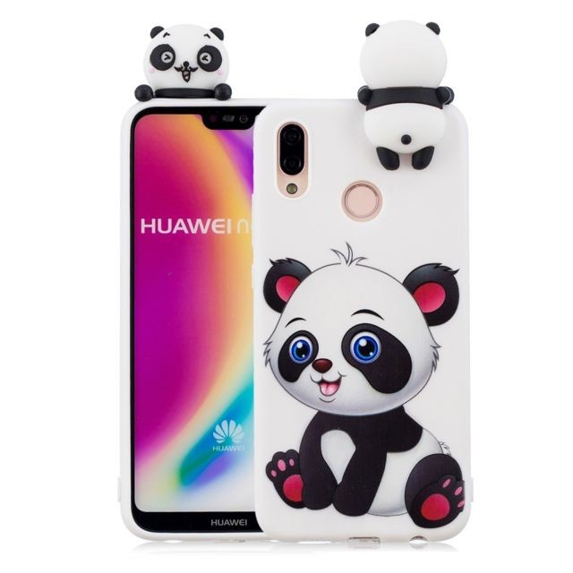 marque generique - Coque en TPU adorable poupée 3d panda pour Huawei P20 Lite marque generique  - marque generique