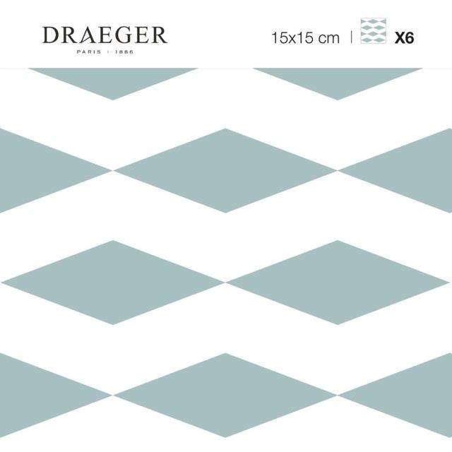 Draeger -Carrés adhésifs - Losanges verts celadon Draeger  - Draeger