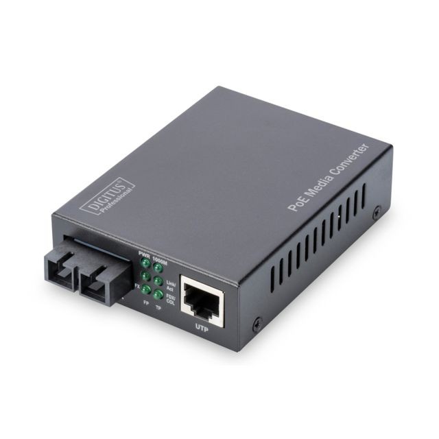 Digitus - Digitus DN-82160 convertisseur de support réseau 1000 Mbit/s 1310 nm Monomode Noir Digitus - Marchand Zoomici