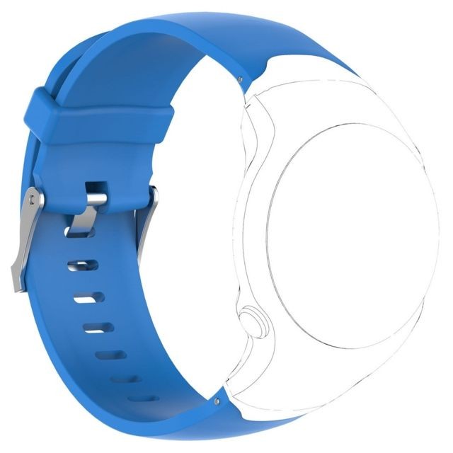Wewoo - Bracelet pour montre connectée en silicone Garmin Approach S3 bleu - Accessoires montres connectées