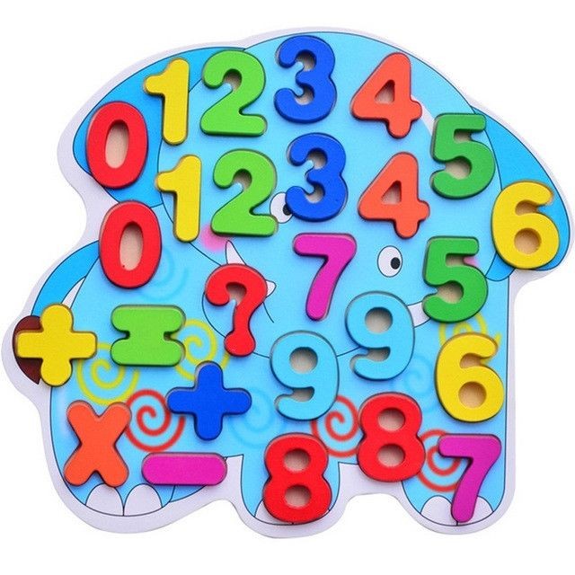 Wewoo - Enfants Puzzle Jouets Pépinière Dessin Animé Main Grab Board En Bois Contreplaqué pour Alphabet Numérique Cognition Nombre Wewoo - Wewoo