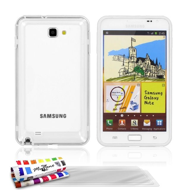 Autres accessoires smartphone Muzzano Bumper + 3 Films SAMSUNG I9220 ""Hybrid"" Blanc