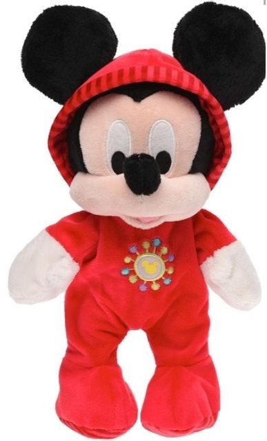 Héros et personnages Nicotoy Peluche Mickey  En Grenouillere Rouge 28 Cm - Pyjama - Nicotoy - Doudou Disney