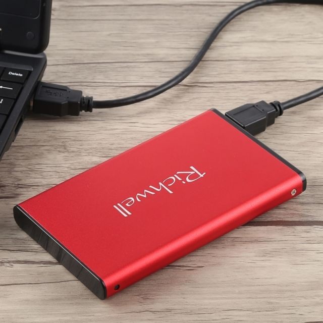 Boitier disque dur Disque dur Externe 500GB Boîtier de mobile à interface super rapide USB 3.0, 500 Go (2,5 pouces) (Rouge)