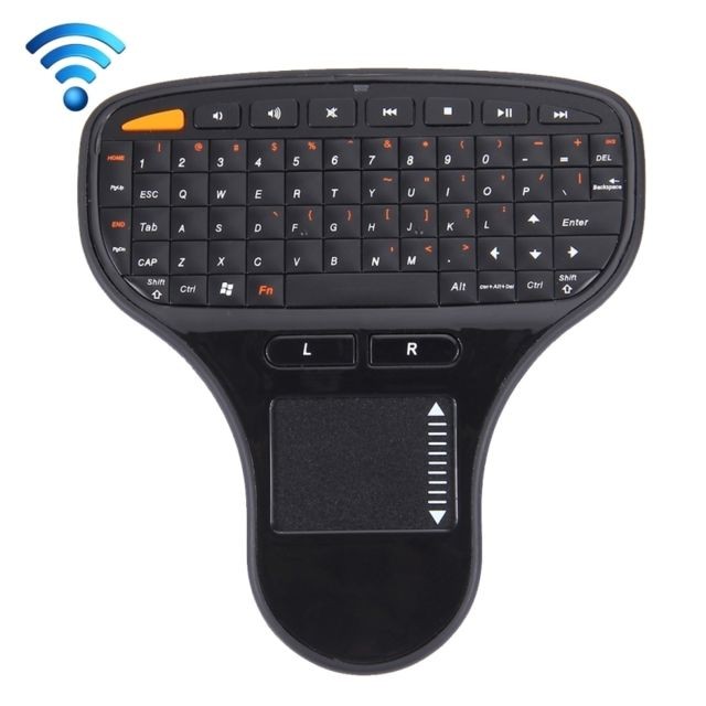 Wewoo - Clavier sans fil QWERTY noir Mini sans N5903 2,4 GHz avec pavé tactile et mini-récepteur USB, taille: 127 x 134 x 25 mm Wewoo  - Clavier