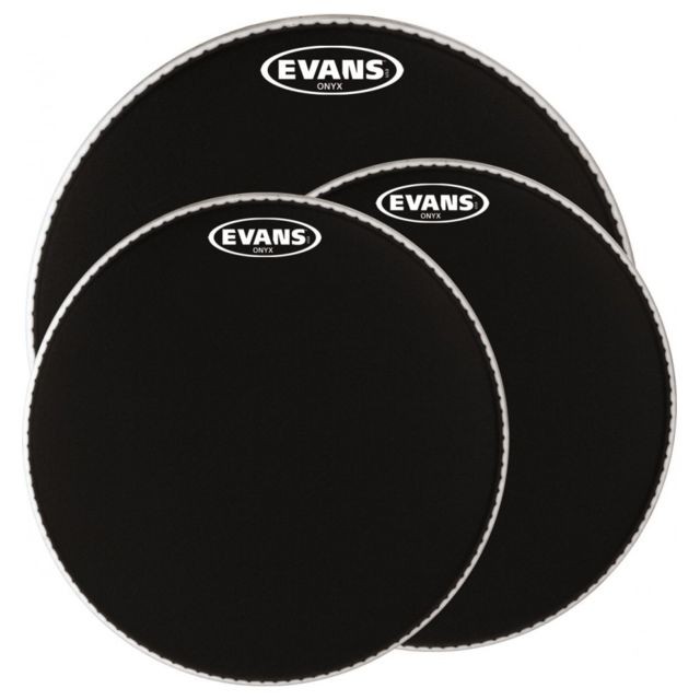 Accessoires percussions Evans Peau Evans Onyx sablée noire pour tom de 18 pouces - B18Onyx2