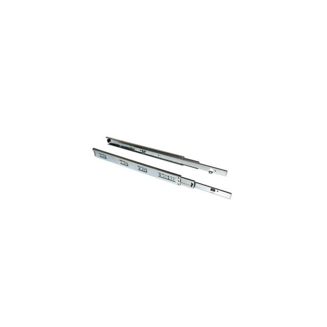 Glissière, coulisse de tiroir Emuca Paire de coulisses à billes pour tiroir à sortie totale 45 mm x L 450 mm avec équerres - 4300705 - Emuca