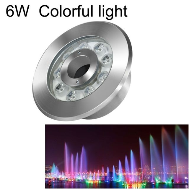 Wewoo - 6W paysage coloré changement de couleur anneau LED lumière de fontaine sous-marine en acier inoxydable Wewoo  - Lampadaire led