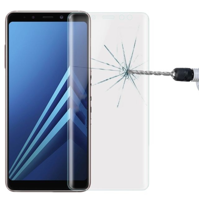 Wewoo - Verre trempé Tablette pour Samsung Galaxy A8 2018 / A530 0.3mm 9 H Surface Dureté 3D Courbée Bord Protecteur D'écran En - Protection écran tablette