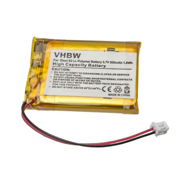 Vhbw - vhbw batterie compatible avec iDect M1, M2, X2, X2d, X2di, X2i combiné téléphonique téléphone fixe (600mAh, 3,7V, Li-Polymère) Vhbw  - Batterie téléphone
