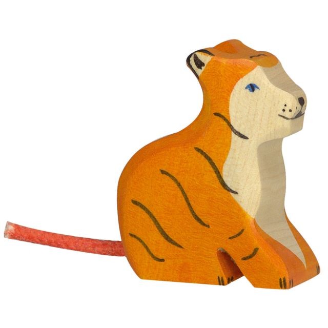 Holztiger - Figurine en bois Holztiger : Animaux de la Jungle : Tigre petit Holztiger  - Holztiger