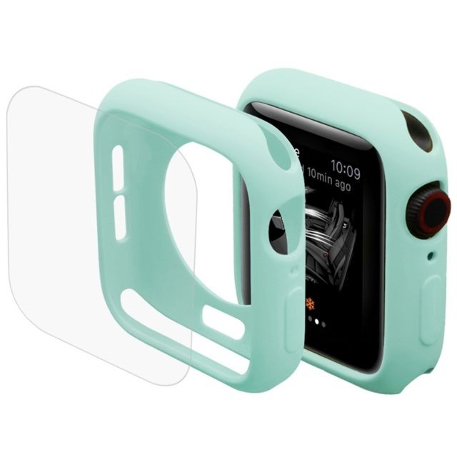 Wewoo - Boitier 2 en 1 TPU Coque de protection semi-plaquée + Film HD incurvé par 3D plein écran courbé HD pour Apple Watch série 4 44 mm (Vert) Wewoo  - Nos Promotions et Ventes Flash