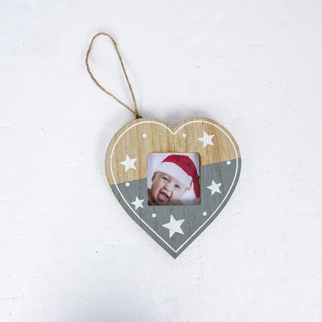 Wewoo - 2 pcs photo de noël cadre de créatif pendentif décoration arbre de pendentifspécification amour gris Wewoo  - Décorations de Noël