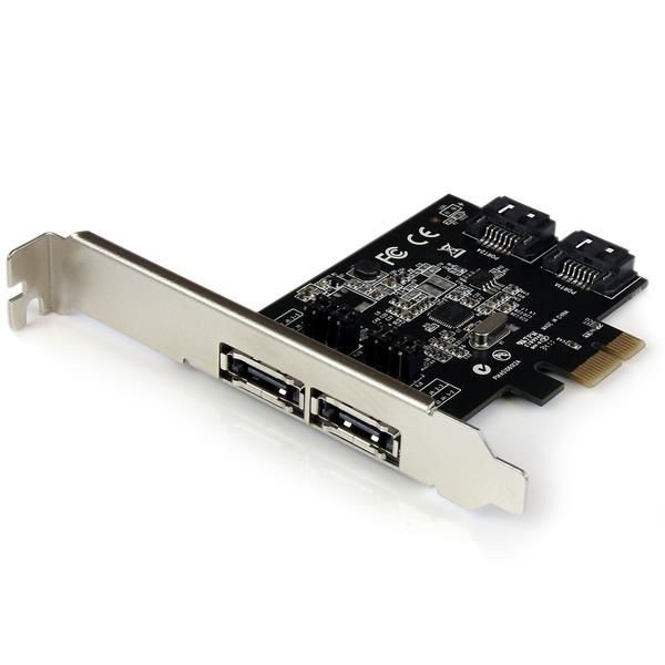 Startech - Carte contrôleur PCI Express à 2 ports eSATA et 2 ports SATA - Carte Contrôleur USB