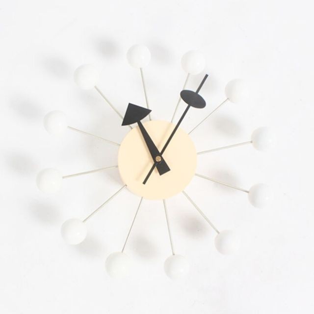 Horloges, pendules Wewoo Horloge murale blanc Fond élégant Minimalis boules circulaires bonbons Creative Décoration Ferris roue