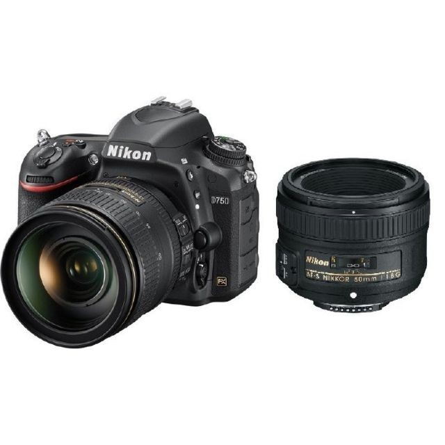 Nikon - NIKON D750 KIT AF-S 24-120MM F4G ED VR + AF-S 50mm F1.8G Nikon  - Photo & Vidéo Numérique