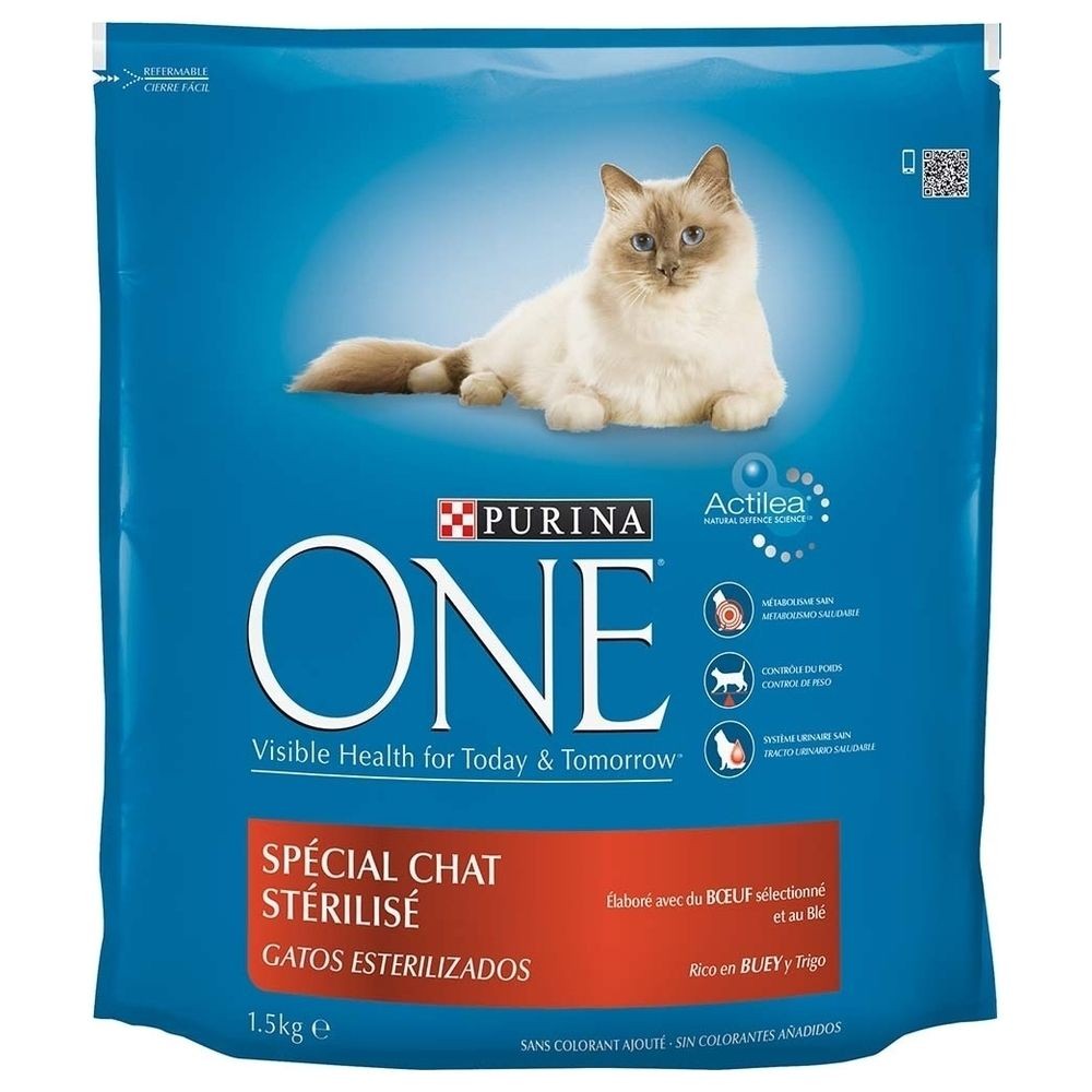 Purina One - PURINA ONE Croquettes pour chat au boeuf 1,5kg - Croquettes  pour chat - Rue du Commerce