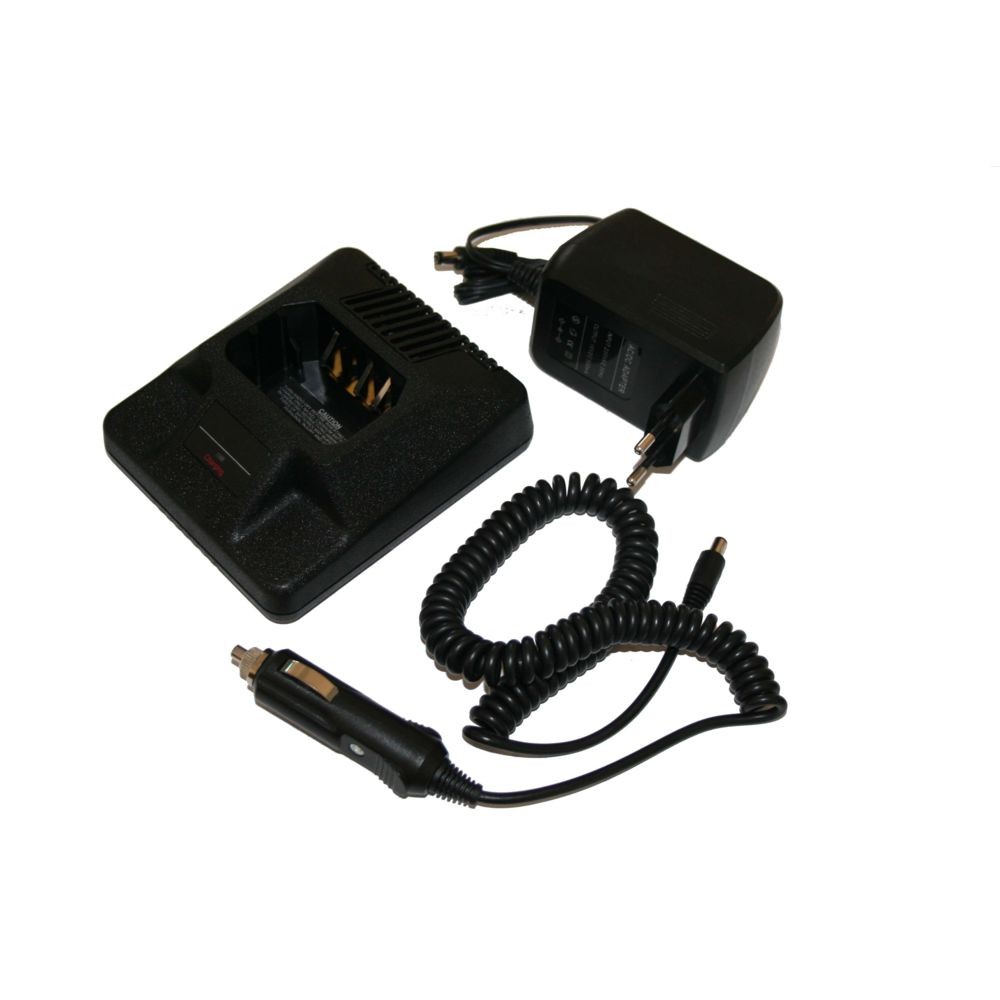 Vhbw vhbw Chargeur de batterie compatible avec Motorola ATS2500 batterie de radio, talkie walkie (station, câble + prise allu