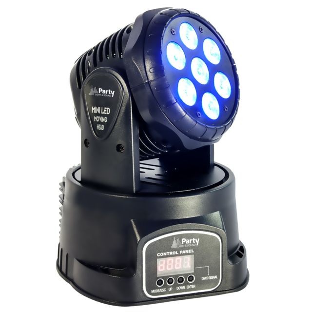 Party Light & Sound - LYRE Wash7 LED RVBB DE 8W 4-IN-1 - Pan 540°, Tilt 180°  - PARTY-WASH7 Party Light & Sound   - Machines à effets