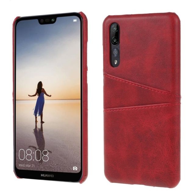 marque generique - Etui en PU recouvert rouge pour votre Huawei P20 Pro marque generique  - Autres accessoires smartphone