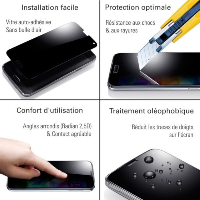 Tm Concept LG G4 Stylus - Vitre  de Protection Anti-Espions