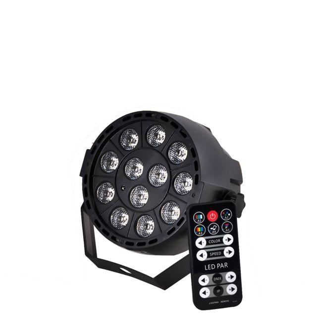 Ibiza Light - Projecteur PAR à LEDs RGB3 12X3W 3-en-1 DMX Strobe IBIZA LIGHT - Effets lumineux