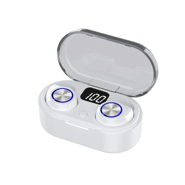 Micro-Casque Generic TW80 TWS Bluetooth 5.0 Casque sans fil Bass HiFi Steroe Headset Mini écouteurs avec microphone + affichage LED de charge
