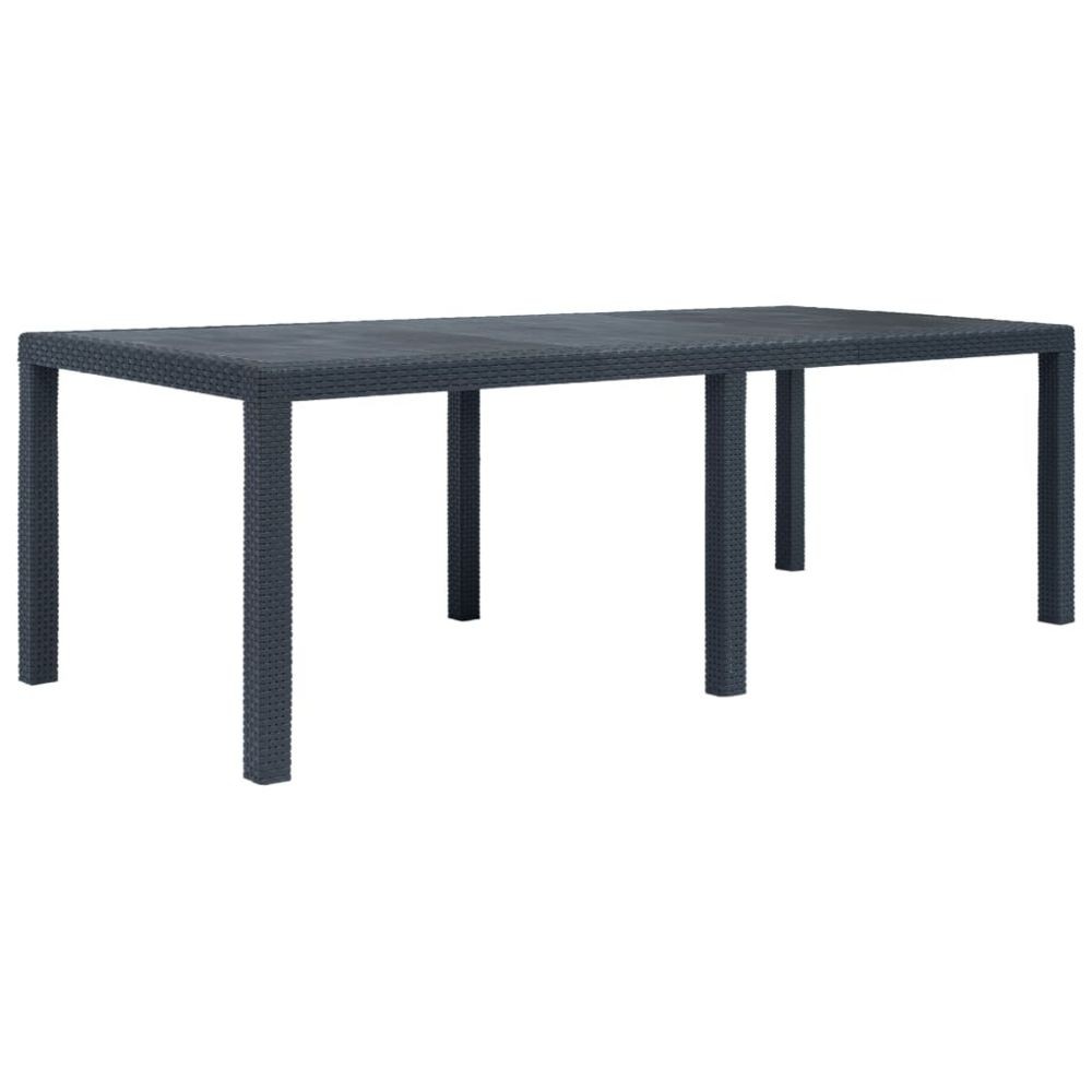 vidaXL Table de Balcon Suspendue Table Basse Jardin Table dExtérieur Résistant aux Intempéries Noir 60x64x83,5 cm Aspect de Rotin Plastique 