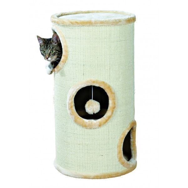 Arbre à chat Trixie TRIXIE Samuel Cat Tower Hauteur 70 cm beige avec sisal a griffer pour chat