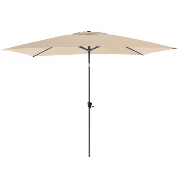 Proloisirs - Parasol terrasse inclinable 3x2 m gris et écru. Proloisirs  - Parasol Terrasse Parasols