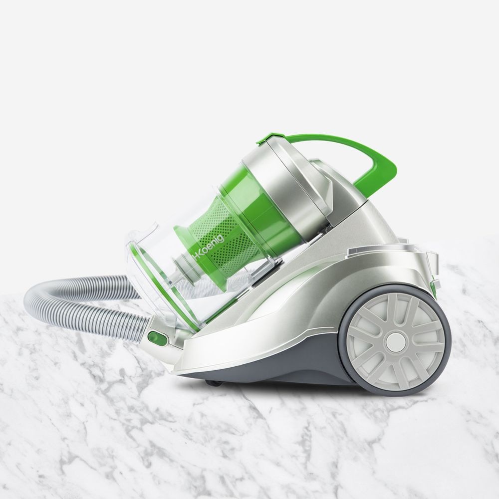 Hkoenig aspirateur multicyclonique sans sac de 2L vert blanc gris