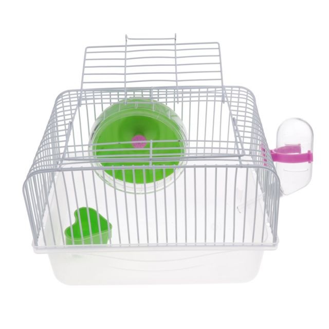 marque generique - cage de hamster pour animaux de compagnie portable cochon d'inde gerbilles maison de souris avec talon vert marque generique  - Cage pour rongeur marque generique