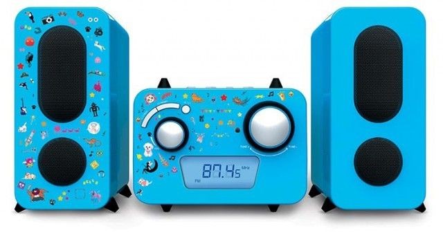 Chaînes Hifi Micro Chaîne lecteur CD + Stickers - MCD11BLSTICK - Bleu