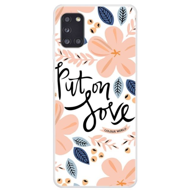 Generic - Coque en TPU impression de motifs motif de fleurs pour votre Samsung Galaxy A31 Generic  - Accessoire Smartphone