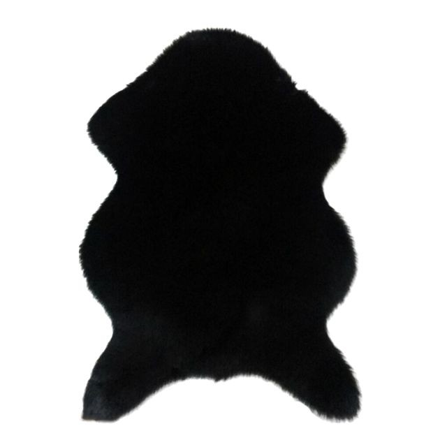 marque generique - antidérapant imitation laine fourrure tapis chaise coussin chambre faux tapis noir marque generique  - Décoration Noir et blanc