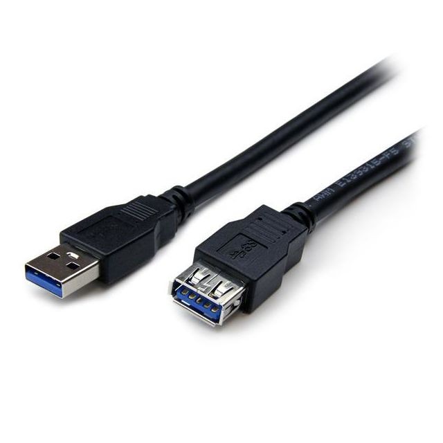 Startech - Câble d'extension USB 3.0 SuperSpeed de 2m - Rallonge USB A vers A - M/F - Noir - Câble USB