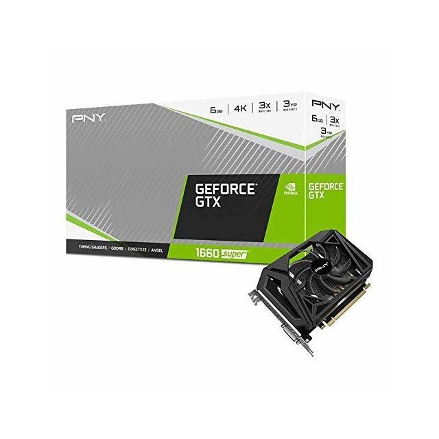 PNY - PNY GeForce GTX 1660 SUPER 6G Single Fan - Carte Graphique NVIDIA 6 go