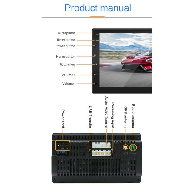 marque generique Lecteur Bluetooth mp5 de voiture HD Car audio