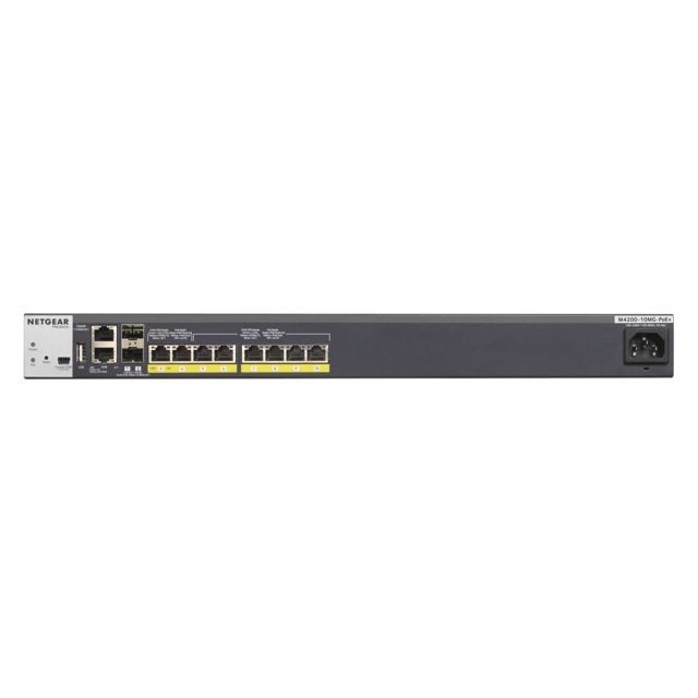 Netgear - Netgear M4200-10MG-PoE+ Géré L2/L3 10G Ethernet (100/1000/10000) Graphite 1U Connexion Ethernet, supportant l'alimentation via ce port (PoE) Netgear  - Netgear