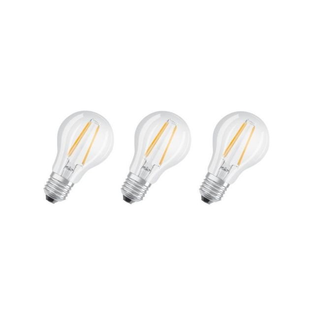 Osram - OSRAM Lot de 3 Ampoules LED E27 standard claire 7 W équivalent a 60 W blanc chaud Osram  - Osram
