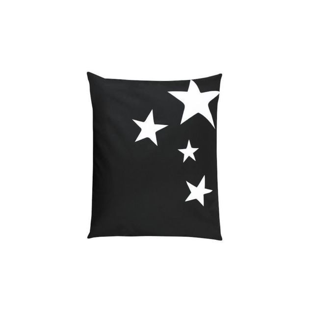 marque generique - STARS - Coussin de sol géant motifs étoiles noir 100x120 - Pouf géant Poufs