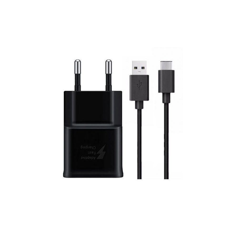 Câble USB Samsung Chargeur rapide pour Galaxy S8 de 2A noir + câble 120cm embout type C
