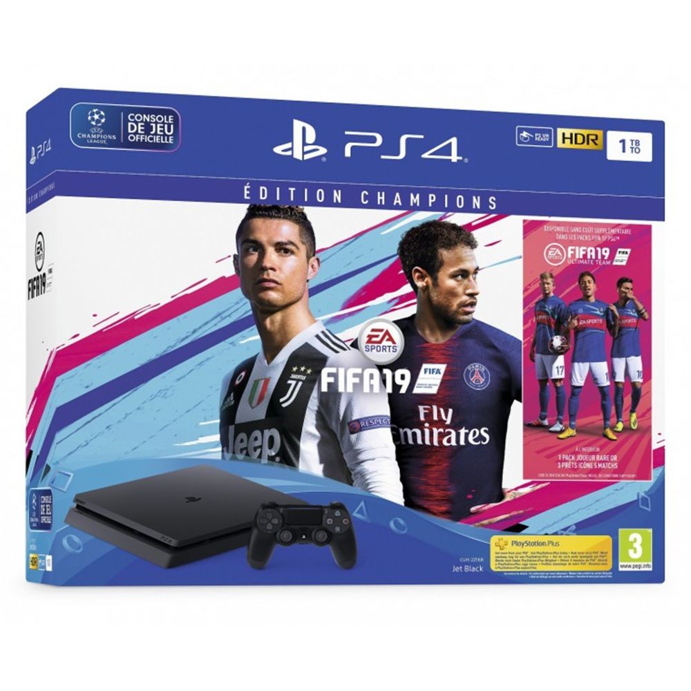 Console PS4 Sony Console PS4 Slim - 1 To - FIFA 19 - Noir
