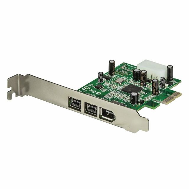 Startech -Carte adaptateur PCI Express vers 3 ports FireWire - Faible encombrement - 800 et 400 Startech  - Bonnes affaires Câble Firewire