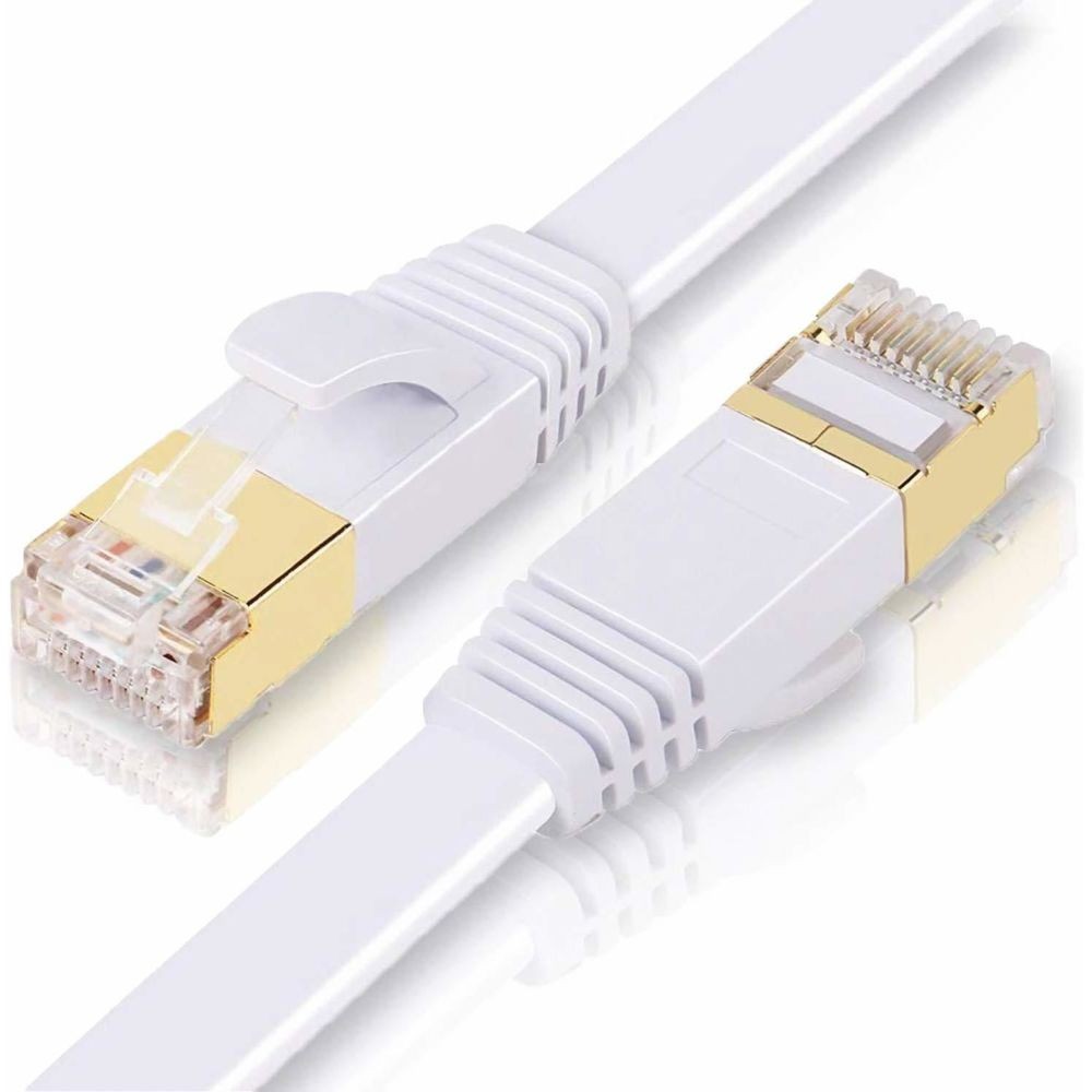 Gigabit LAN Réseau 10Gbps 7,5m Ethernet Câble CAT 7 PC / Switch / Router / Modem / TV Box / Boîtiers ADSL / Consoles de Jeux Vidéo 2x fiches RJ45 S/FTP Blindage Noir 