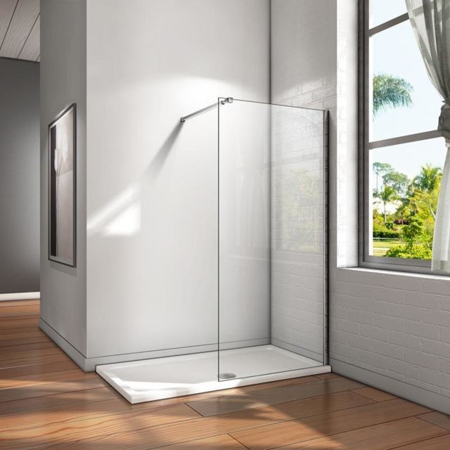 Cabine de douche marque generique Paroi de douche 80x200cm en verre sécurité 10mm