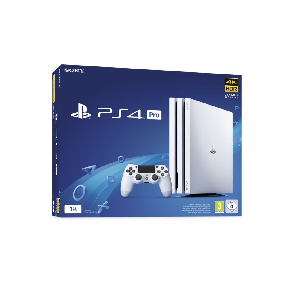 Console PS4 Sony Console PS4 PRO 1To White Chassis B + Qui es-tu ? (voucher)