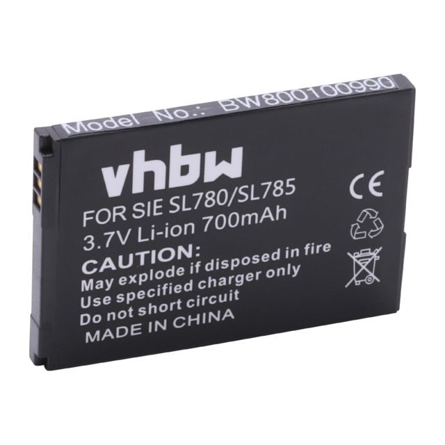 Vhbw - Batterie Li-Ion 700mAh 3.7V compatible pour Siemens Gigaset remplace V30145-K1310K-X444 / V30145-K1310-X445 / S30852-D2152-X1 / 4250366817255 - Batterie téléphone Vhbw