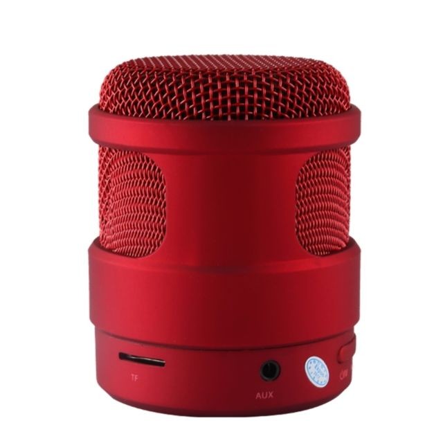 Enceintes Hifi Enceinte Bluetooth d'intérieur rouge Portable Stéréo Musique Sans Fil Haut-Parleur, MIC Intégré, Appels mains-libres de et Carte TF & Audio AUX & Fonction FM, Distance: 10m
