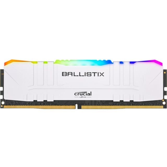 RAM PC Fixe Crucial Ballistix White - 2 x 8 Go - DDR4 3000 MHz - RGB - Blanc